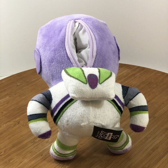DISNEY PIXAR TOY STORY 4 PLUSH W/ zipper pocket Buzz Lightyear Stuffed Toy 9" - Picture 6 of 8